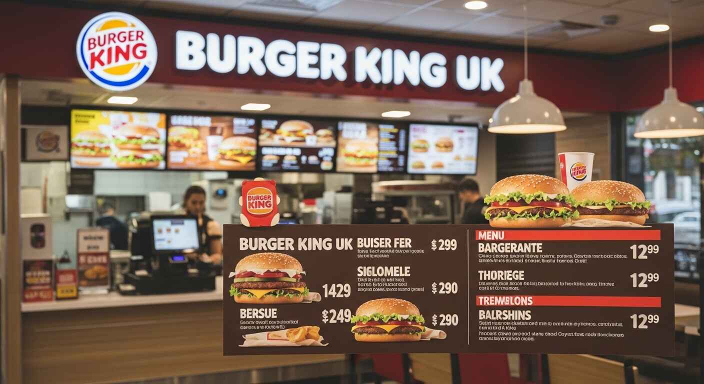 Burger King Latest Menu Prices UK