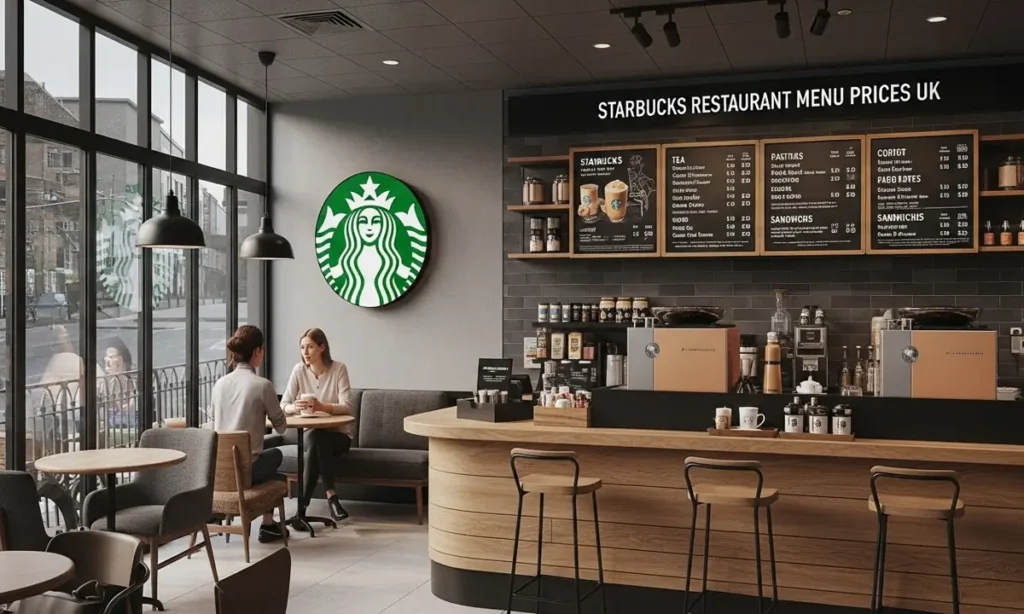 Starbucks Restaurant Menu Prices UK